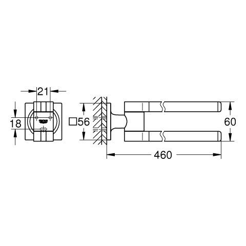GROHE Doppel-Handtuchhalter Allure 40342_1 chrom