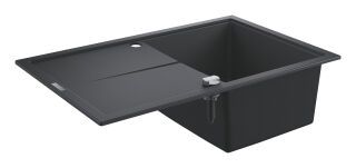 GROHE Kompositspüle K400 31639 1 Becken 780x500mm mit ATF re/li granit schwarz