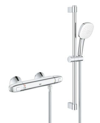 GROHE THM-Wannenbatterie Grohtherm 1000 34820_5 mit Brausegarnitur 600mm chrom