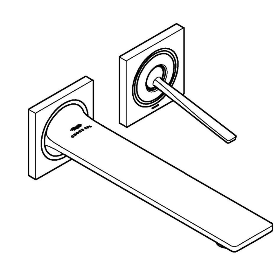 GROHE Essence 2-Loch-WT-Wandbatterie FMS