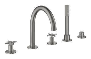 GROHE 5-Loch-Wannen-Kombination Atrio 29408 FMS Kreuz-Griff supersteel
