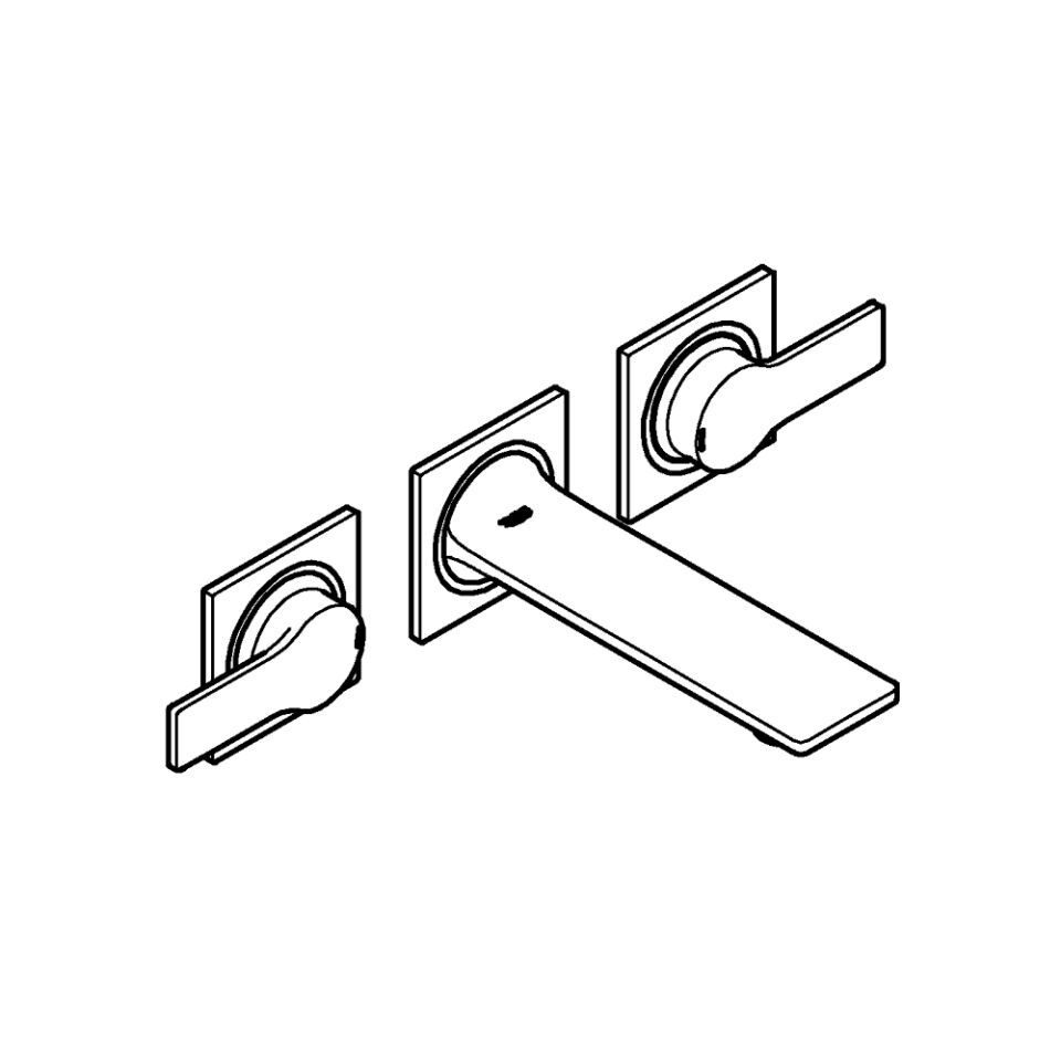 GROHE Allure 3-Loch-WT-Wandbatterie FMS