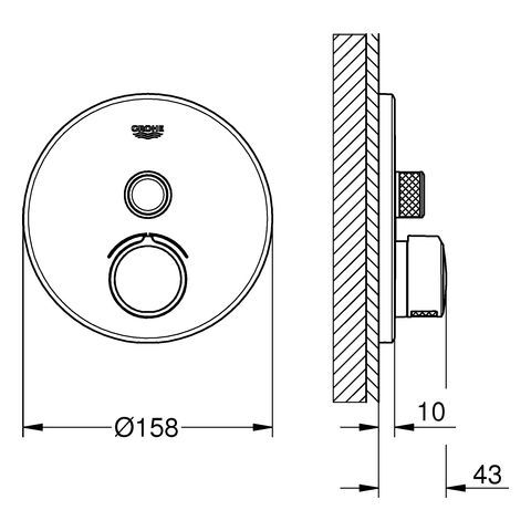 GROHE SmartControl Unterputzmischer rund FMS