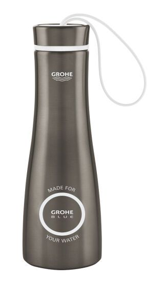 GROHE Trinkflasche GROHE Blue 40848 Edelstahl 450 ml hard graphite gebürstet