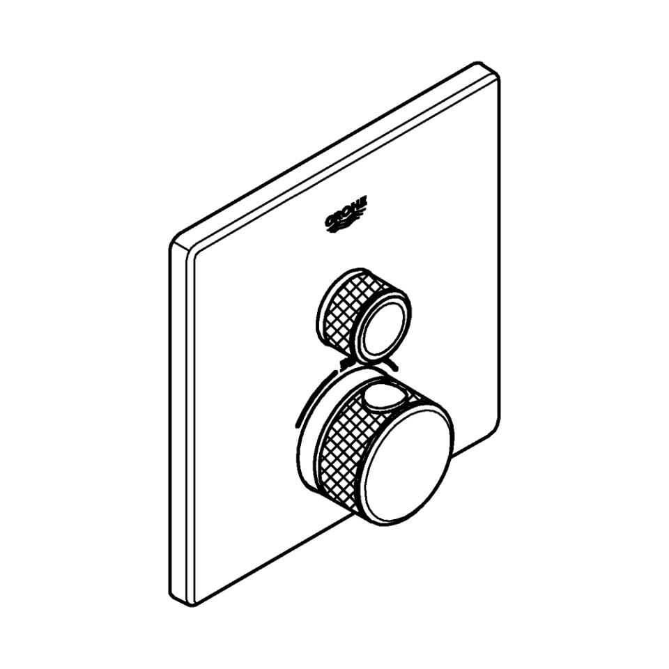 Grohtherm SmartControl Thermostat eckig FMS