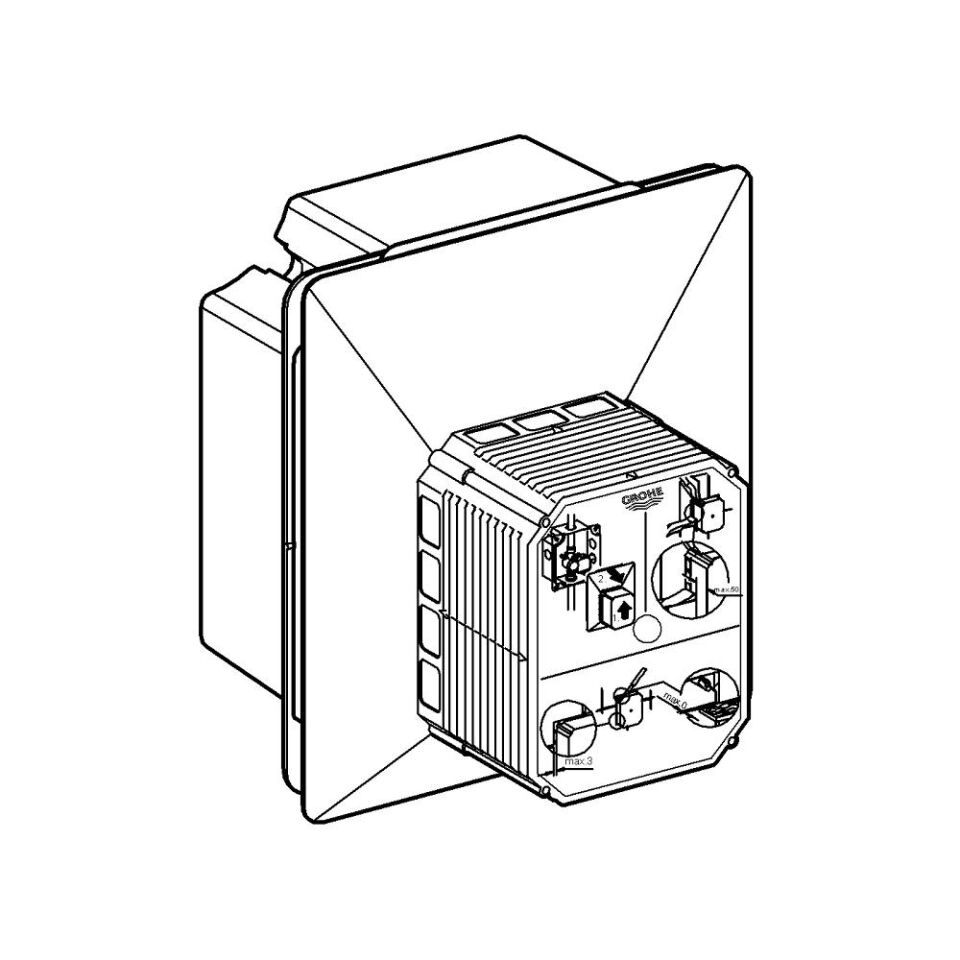 GROHE Rapido Urinal-Rohbauset für man. Bet./Tectron IR Elektr.