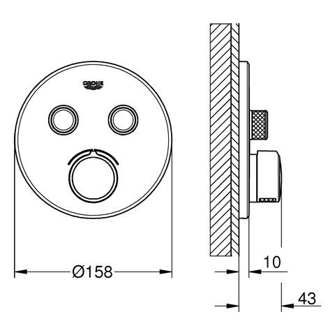 GROHE SmartControl Unterputzmischer rund FMS