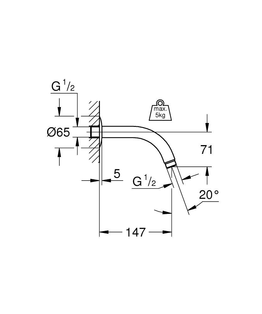 GROHE Relexa Brausearm