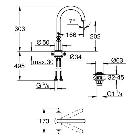 GROHE Atrio Private C. WT-Einlochbatterie