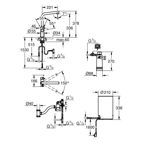 GROHE Red Duo Armatur und Boiler