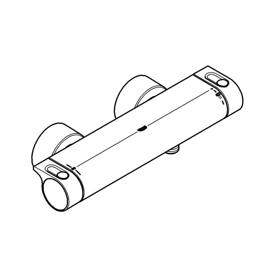 Grohtherm 2000 Thermostat-Brausebatterie Wandmontage Grohtherm 2000 Thermostat-Brausebatterie Wandmontage