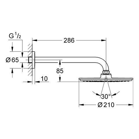GROHE Rainshower C 210 Kopfbrauseset