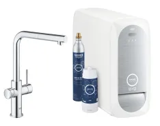 GROHE Blue Home L-Auslauf Starter Kit, schwenkbarer Mousseurauslauf