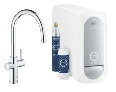 GROHE Blue Home C-Auslauf Starter Kit, herausziehbarer Mousseurauslauf