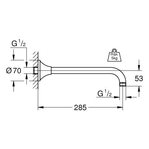 GROHE Rainshower Grandera Brausearm