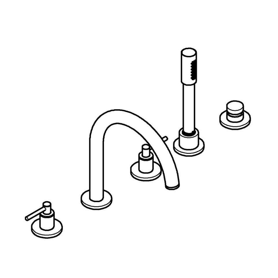 GROHE Atrio 5-Loch-Wannen-Kombination FMS