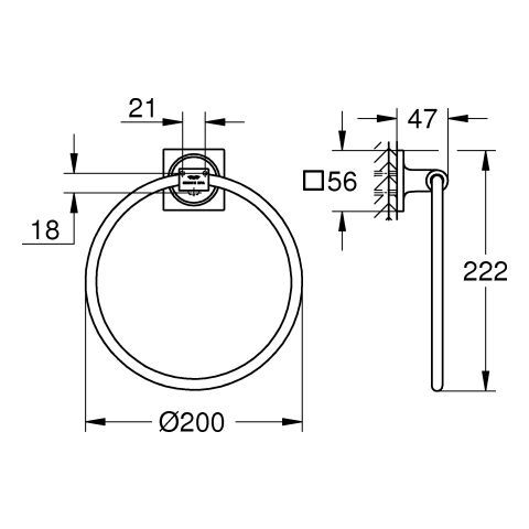 GROHE Allure Handtuchring