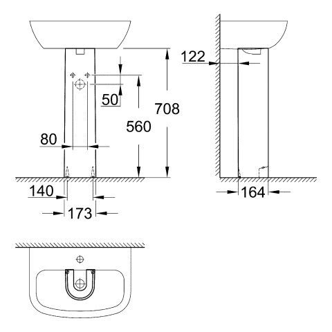 GROHE Bau Keramik Standsäule