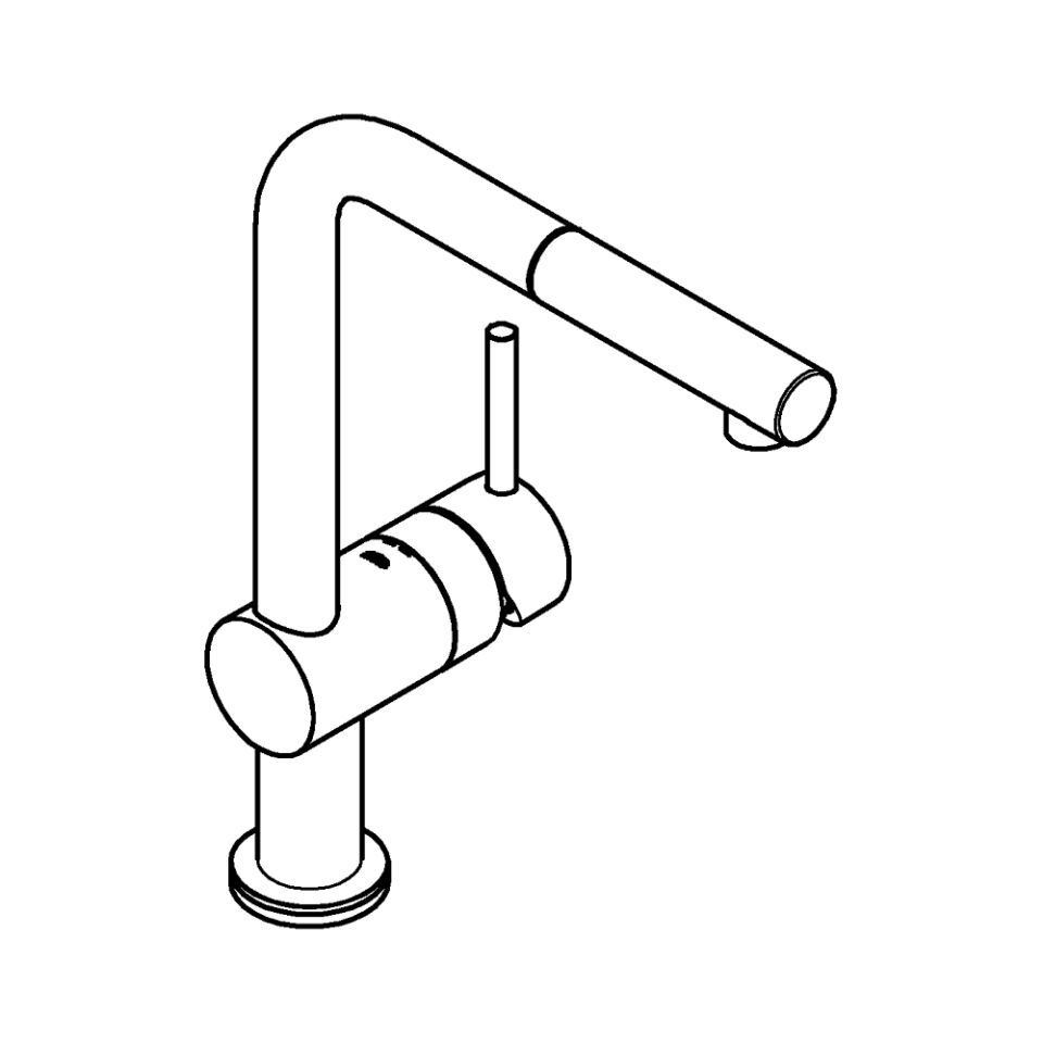 GROHE Elektron.-EH-SPT-Batt. Minta Touch 31360_1 L-Auslauf supersteel