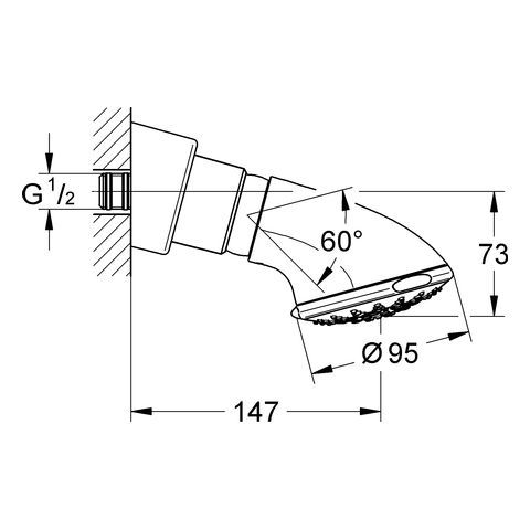 GROHE Relexa 100 Five Kopfbrause