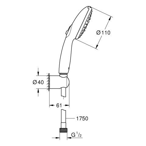 GROHE Tempesta 110 Wandhalterset