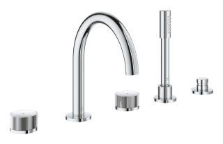 GROHE 5-L-Wannenkombin. Atrio Private C. 25226 Knopfbetätigung chrom