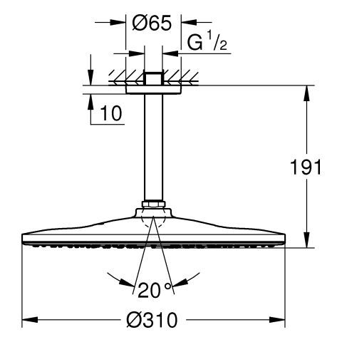 GROHE Rainshower 310 Mono Kopfbrauseset