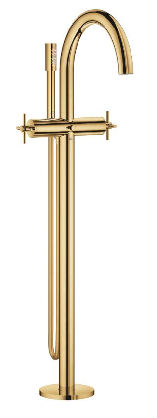GROHE 2-Griff-Wannenbatt. Atrio 25272 FMS Bodenmontage Kreuz-Gr. cool sunrise