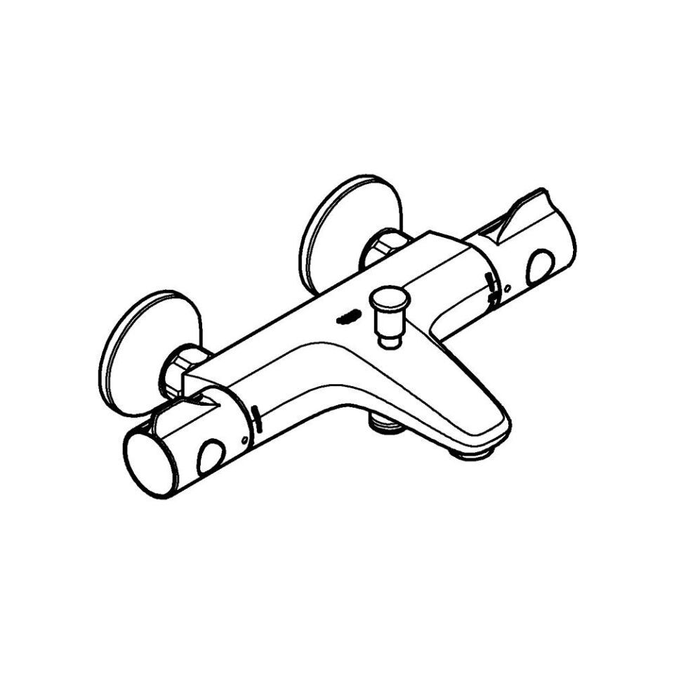 Grohtherm 800 Thermostat-Wannenbatterie Wandmontage Grohtherm 800 Thermostat-Wannenbatterie Wandmontage