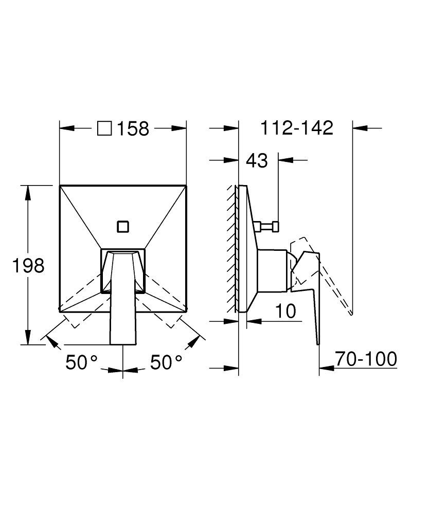 GROHE Allure Brilliant EH-Wannenbatterie FMS