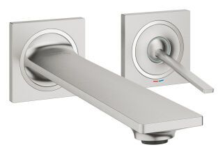 GROHE 2-L-WT-Wandbatterie Allure 19386_2 FMS Ausladung 212mm supersteel