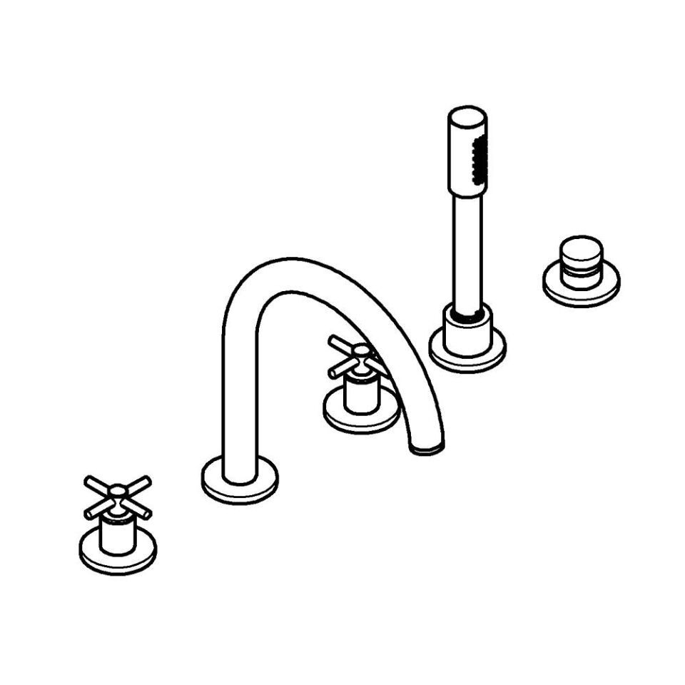 GROHE Atrio 5-Loch-Wannen-Kombination FMS