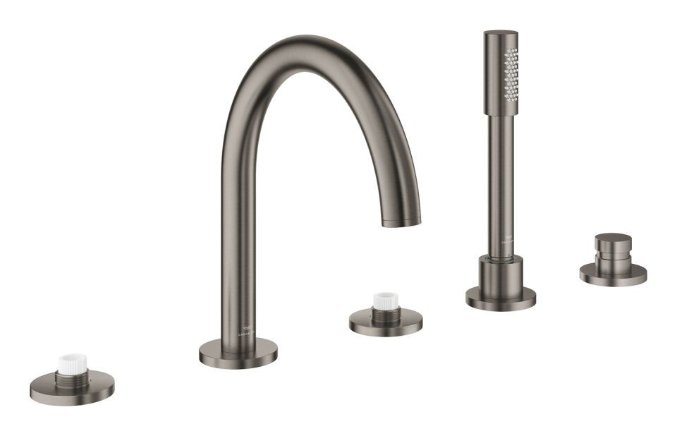 GROHE 5-L-Wannenkombin. Atrio Private C. 25224 für Hebelgriffe hard graphite geb.
