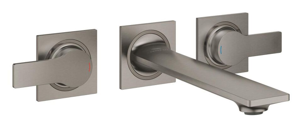 GROHE 3-L-WT-Wandbatterie Allure 20193_2 FMS Ausl. 208mm hard graphite gebürstet