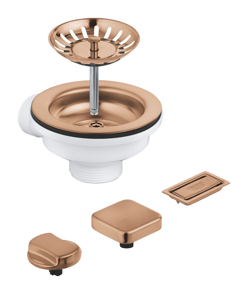 GROHE Spülen-Ablaufgarnitur 40996 mit Exzenter warm sunset gebürstet