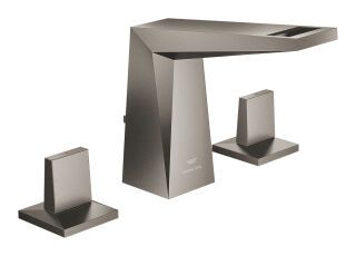 GROHE 3-Loch-WT-Batt. Allure Brilliant 20626 flacher Auslauf hard graphite geb.