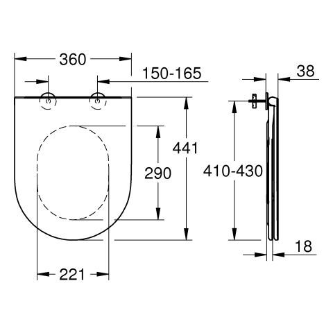 GROHE Bau Keramik WC-Sitz