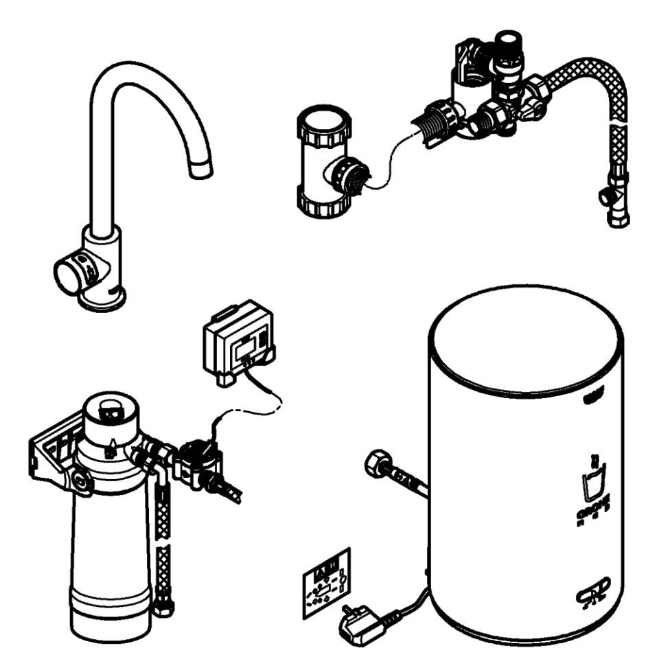 GROHE Red Mono Standventil und Boiler