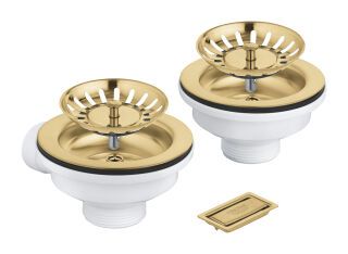 GROHE Spülen-Ablaufgrt. 40997 1 Becken ohne Exzenter cool sunrise gebürstet