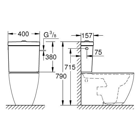 GROHE Essence Keramik Aufsatzspülkasten