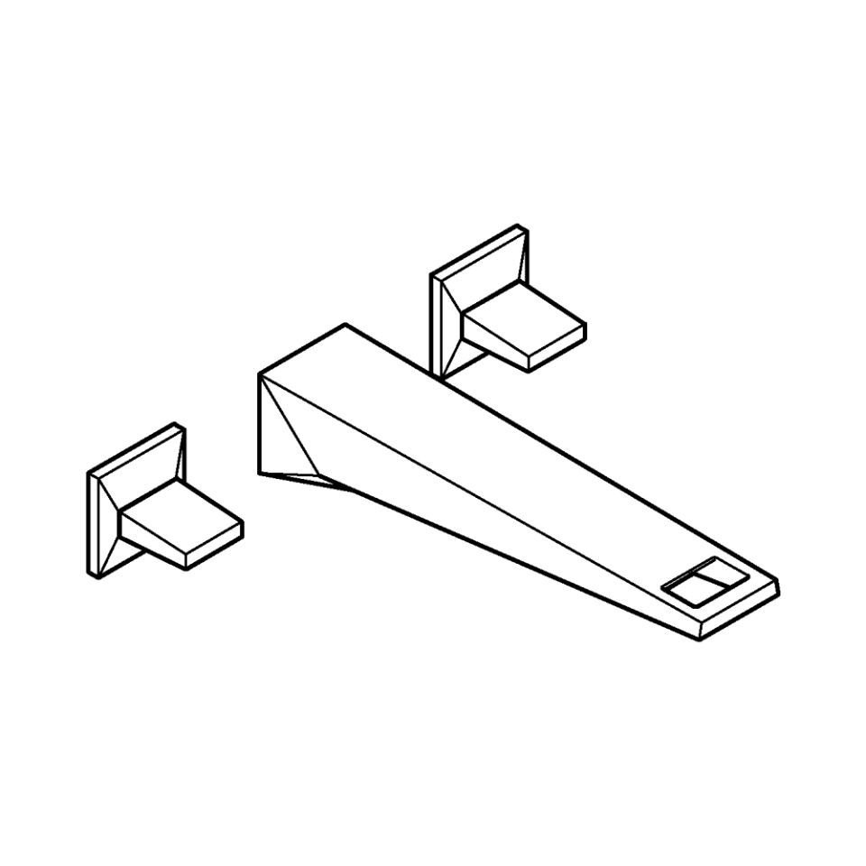 GROHE Allure Brilliant 3-Loch-WT-Wandbatterie FMS