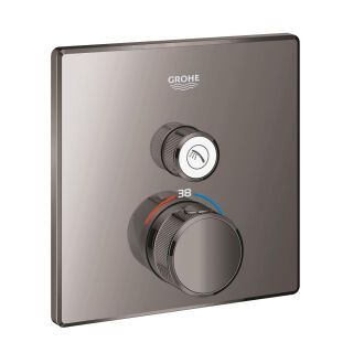 GROHE Thermostat Grohtherm SmartControl 29123 eckig FMS ein ASV hard graphite