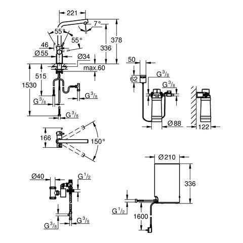 GROHE Red Duo Armatur und Boiler