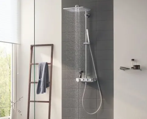 Duschsystem Euphoria SmartControl 310 mit eckiger Kopfbrause