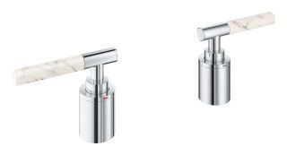 GROHE Hebelgriffe Atrio Private C. 48464 White Attica Caesarstone chrom