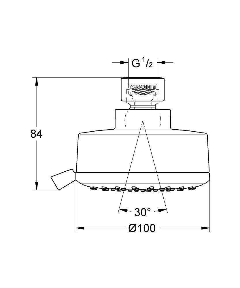 GROHE Tempesta C 100 Kopfbrause