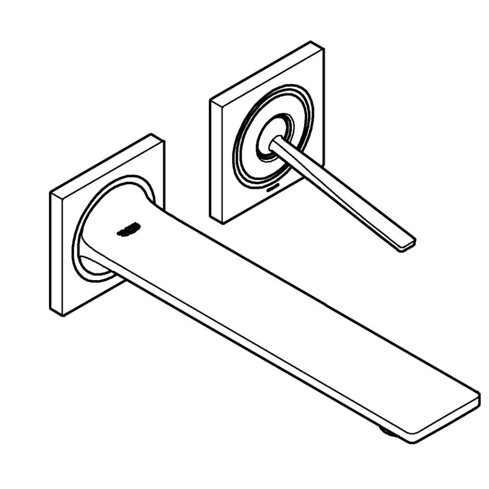 GROHE Allure 2-Loch-WT-Wandbatterie FMS
