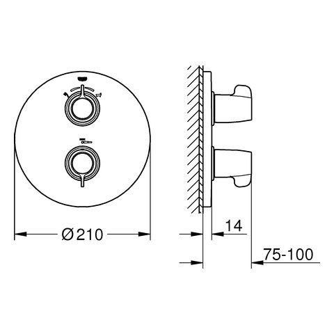 Grohtherm Special Thermostat-Wannenbatterie FMS