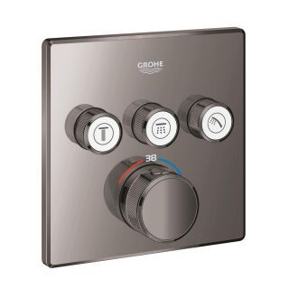GROHE Thermostat Grohtherm SmartControl 29126 eckig FMS 3 ASV hard graphite