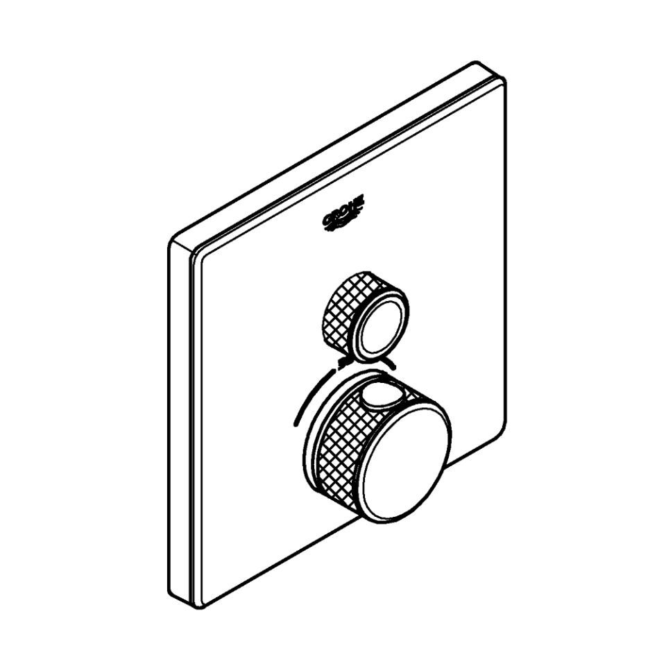 Grohtherm SmartControl Thermostat eckig FMS